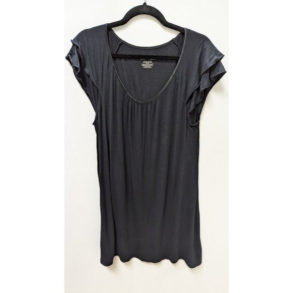 Alfani Intimates Essentials Black Short-Sleeve Nightgown - Picture 1 of 2